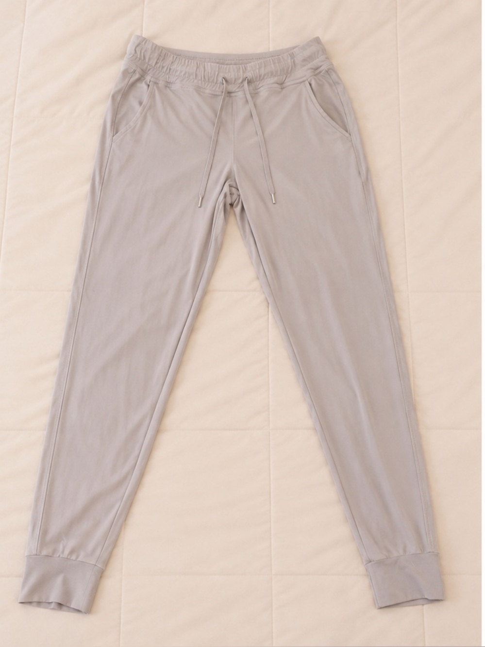 Women’s Light Gray Drawstring Jogger Pants
